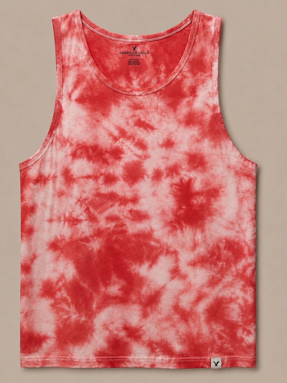 American Eagle Outfitters Tie Dye Tank Top Coral Pink White Sleeveless LT